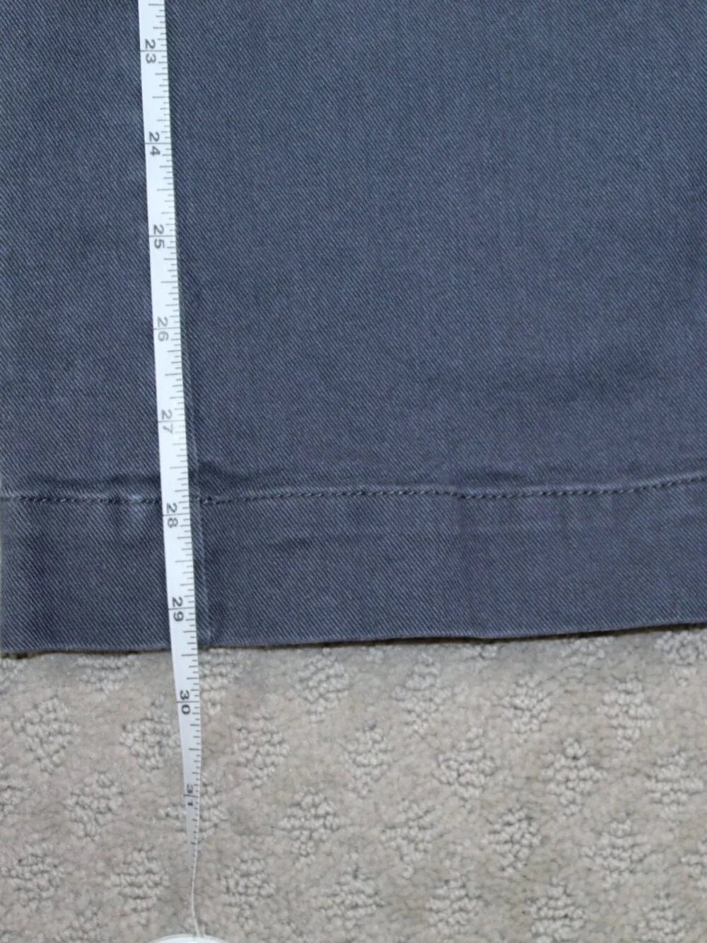 Loft Size 4 Bluish Grey Twill Mid Rise Flat Pocket Wide Leg Pants